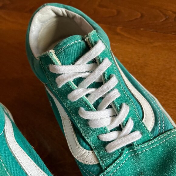 Vans green suede sneakers 5.5 - Picture 3 of 14